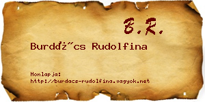 Burdács Rudolfina névjegykártya